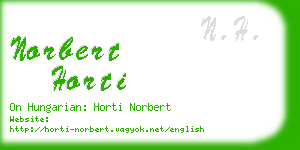 norbert horti business card